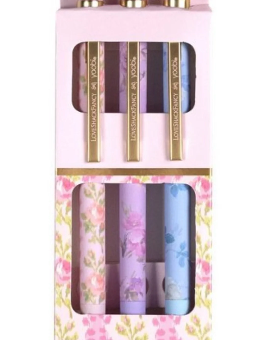 LoveShackFancy Floral Compact Umbrella Trio - Pink, Lavender, Blue
